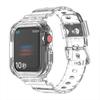 Correa de repuesto transparente Glaciar para Apple iWatch 8 SE con funda protectora, nueva Creative 10S9 generación 7