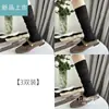 Estilo Perezoso Patrón Vertical Calcetines Grises Apilados Calcetines de Pantorrilla para Mujer Verano Delgados de Moda Retro Medias Marrones