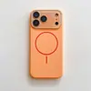 Funda Magnética Fina de Color Sólido Simple Adecuada para Funda de Teléfono Apple 17 Pro Max iPhone 16 Ventana Grande 15/14/13