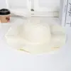 Chapéu de Sol de Palha de Ráfia para Viagem, Coleção Primavera/Verão 2026, com Aba Larga, Novo Chapéu de Proteção Solar Cor Sólida para Mulheres