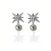 Tachuelas y Pendientes para Labio con Tachuelas de Estrella de Titanio F136, Accesorios de Oreja Simples Personalizados Transfronterizos, Joyería de Piercing G23, Tachuelas para Cartílago de Oreja al por Mayor