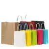 Bolsas de Tote de Papel Kraft con Logo Personalizado Bolsas de Asa para Panadería, Postres, Café para Llevar y Empaque de Regalo para el Festival de Mediados de Otoño | Al por Mayor