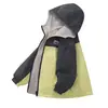 Cortavientos Reversible con Forro de Felpa para Niños, Tallas Mediana a Grande, Colores Bloque Urgentes Otoño, Abrigo Primavera Otoño Invierno 2026 Nuevo de Moda