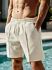 Shorts de Verão Masculino Transfronteiriço Respirável Casual Esportivo para Praia Cor Sólida Secagem Rápida Shorts Waffle Shorts de Academia