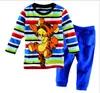 Ropa Nueva para Niños Manga Larga Niño Niño Bebé Dibujos Animados Manga Larga Avión Traje para Casa Pijama k212