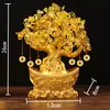 Árbol de la Fortuna de Cristal Lingote de Oro Adorno de Árbol de Cristal Adorno de Resina Decoración de Entrada de Gabinete de Vino Regalo de Apertura Al por Mayor