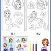 Libro de Pegatinas de Dibujos Animados de Disney Princesa Mickey Impermeable Autoadhesivo Regalo Infantil Manualidades de Papel