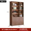 Gabinete de libros usados estilo retro personalizado puerta de vidrio exhibición gabinete de vino sala de estar del hogar estantería integrada de pared a techo mano