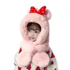 Conjunto de Bufanda y Gorro de Otoño e Invierno para Niñas, Peluche Lindo y Súper Adorable para Bebés y Niños Pequeños, Engrosado