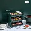 Prato de Louça para Cozinha Prateleira de Armazenamento Multicamadas Plástico Doméstico Suprimentos Multifuncionais Prato para Fondue Prato para Legumes