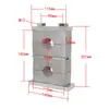 Abrazadera de tubo de aleación de aluminio de alta resistencia GB, abrazadera doble superior e inferior, abrazadera de fijación, soporte de agua, abrazadera doble de aleación de aluminio