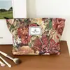Bolsa de Almacenamiento Portátil de Gran Capacidad para Cuidado de la Piel, Bolsa de Maquillaje de Lona Engrosada, Bolso de Mano, Cartera, Estuche para Lápices