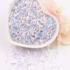 Estrellas huecas sirena flor de cerezo maquillaje de escenario infantil brillo lentejuelas diy material pegamento funda de teléfono móvil lentejuelas 10g