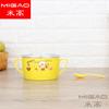 Taza de fideos instantáneos de acero inoxidable taza de fideos instantáneos de dibujos animados tazón de fideos instantáneos tazón grande para niños con una oreja tazón para niños con doble oreja taza de comida rápida de dibujos animados