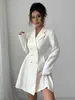 Vestido Curto Elegante Europeu e Americano Transfronteiriço com Botões e Manga Longa Roupas Femininas Primavera-Inverno 2026 Site Independente da Amazon