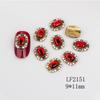 Acessórios para Unhas Estilo Japonês de Comércio Exterior, Ornamentos de Diamante Retrô, Sapatilhas Estilo Ano Novo com Fundo Plano, Coração de Pêssego Envolto com Diamantes, Acessórios de Liga Metálica Atacado