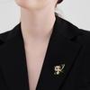 Requintado Estilo Nacional Panda Bambu Broche High-end Feminino Nicho Design Sense Bonito Corpete Elegante Pin Roupas Acessórios