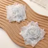 Estilo Artístico Vintage Tela Degradada Encaje Rosa Diadema Hecha a Mano DIY Broche Adhesivo Accesorios para Ropa