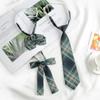 Corbata de Lazo Forest Letter Jk para Mujer Camisa de Uniforme Japonés Corbata a Cuadros Estilo Universitario para Estudiante Masculino Accesorio Antideslizante