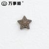 Cross-border Nova liga de zinco cor perfurada estrela de cinco pontas 11x 11mm faça você mesmo colar pulseira pulseira acessórios de joias