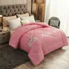 Colcha de Invierno Cepillada Apta para la Piel, Núcleo de Colcha Cálido, Ropa de Cama para Dormitorio de Estudiantes, Colchas Individuales y Dobles, Colcha de Algodón para Primavera y Otoño, Colcha de Aire Acondicionado, Suave