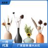 Pequenas Flores Secas Enfeites de Decoração para Casa Vaso de Cerâmica Morandi Sala de Estar Gabinete de TV Arranjo de Flores Castiçal Estilo Escandinavo
