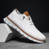 Sapatos Masculinos Estilo Britânico 2025 Verão Respiráveis Tênis Esportivos Tênis de Malha Tecida Fly Tamanho Grande 48 Masculino Tênis de Corrida
