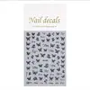 Pegatina de mariposa pintada a mano para uñas, mariposa simple retro en blanco y negro, pegatina de uñas tridimensional con joya DH681