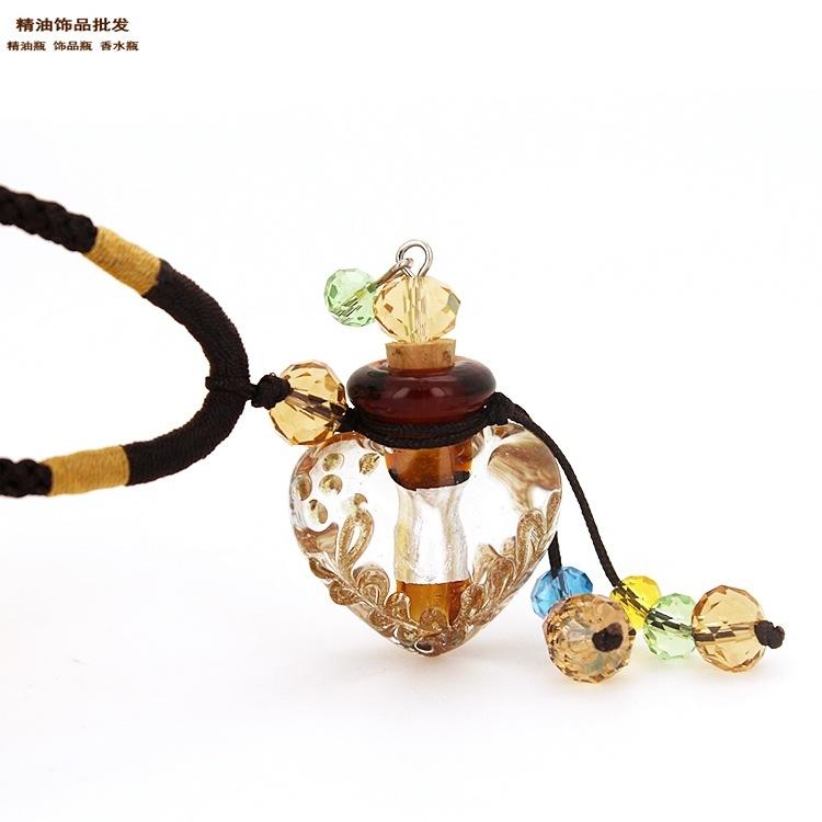 精油饰品网砚都珠宝心形琥珀色巴洛克瓶双扣绳项链1.jpg