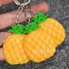 Llavero Colgante de Rodaja de Fruta Grande de Resina Simulada Limón Naranja Sandía Kiwi Pitahaya Encanto para Mochila