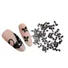 Pedrería para Uñas Forma Marquise Gota de Agua Blanco y Negro Cisne Clásico Circonita Paquete de Material Pedrería de Fondo Plano Decoraciones de Uñas de Moda