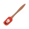 Espátula de Silicone Personalizável para Creme Cabo de Madeira de Faia Espátula para Cozinha, Panificação, Sobremesa, Bolo Série de Natal