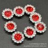 Nuevo Base Plateada de 12 mm Flor de Doble Capa Girasol Diamante Ventas Directas de Fábrica Perla Broca de Agua Encaje Decorativo Accesorios