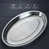 Prato de Peixe de Aço Inoxidável 304 Prato Doméstico para Peixe Cozido Novo Criativo Prato Oval para Peixe Prato de Servir Prato Redondo Prato Pequeno