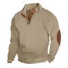 Sudadera de punto casual para hombre, versátil, moderna, de manga larga, con cuello alto, cuadros pequeños y bordado, talla europea para primavera y otoño