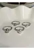 Anillo de Perla de Vidrio Individual Super Brillante~ Microincrustado para Mujer, Sencillo y Exquisito, Gama Alta, Lujo Ligero, Anillo Elegante