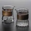 Tubo de Bambú Taza de Feria Vidrio Resistente al Calor Espesado Separador de Té Hogareño Transparente Mar de Té Taza Uniforme Decantador Taza Pública