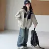 Chaquetas para Niñas para Primavera y Otoño 2026 Nuevas Chaquetas de Moda para Estudiantes de Secundaria, Ropa Exterior Elegante para Niños Mayores, Cortavientos de Otoño