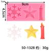 Molde de silicona navideño Calcetines navideños Árbol de Navidad Alce Trineo Copo de nieve Campana Hoja de acebo Decoración de yeso para pastel