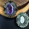 Nuevo Vintage Flor Antigua Plateada Forma de Flor Hebilla de Diamante Collar Pulsera Accesorios Cabezal de Chica Vintage Pendientes Accesorios