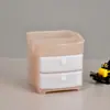Porta lápices de plástico transparente de dibujos animados multifuncional al por mayor caja de almacenamiento de barril de lápiz de plástico de crema linda creativa para niños DIY