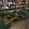 Sofá de Barra Retro, Sofá para Cafetería Comercial, Tienda de Postres, Hamburguesas y Té de Leche, Juego de Mesa y Sillas Estilo Industrial