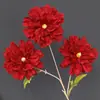 Flores artificiales rojas decoración de escena de boda ramo de flores falsas rosas hortensias flores de boda flores artificiales venta al por mayor