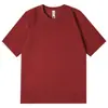 Camiseta de Verano Resistente Sorona 260g Hombro Ligeramente Caído Manga Corta Unisex Manga Media Color Sólido Camiseta Base Blanca Top