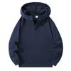 Sudadera con capucha de forro polar nueva, simple, para otoño e invierno, de media botonadura, abierta por delante, manga larga, para adolescentes, pareja moderna