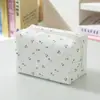 Bolsa de Maquiagem Floral de Veludo Estilo Coreano, Bolsa Grande de Armazenamento Portátil para Viagem de Skincare, Pode Ser Personalizada com Logo, Venda por Atacado Disponível