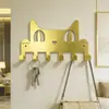 Ganchos de Metal para Colgar Dibujos Animados Transfronterizos, Ganchos Negros Creativos para Ropa Montados en Pared Sin Taladro, Ganchos de Pared Adhesivos para Ropa