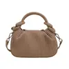 Bolsa de Mão Vertical Listrada Texturizada Transfronteiriça Feminina 2025 Novo Design de Nicho Moda Versátil Ombro Transversal Atacado