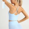 Top Deportivo Chaleco de Yoga Nude para Mujer Espalda Cruzada Hermosa y Ropa Interior Abdominal Fitness Sujetador Sling Ropa de Yoga Verano