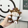 Llavero Divertido de Gato Lucifer Colgante de Peluche Creativo Gatito Bizco Adorno Colgante para Bolso Muñeco para Agarrar